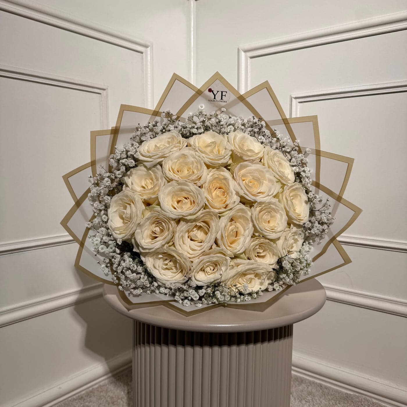 Bouquet de roses blanches